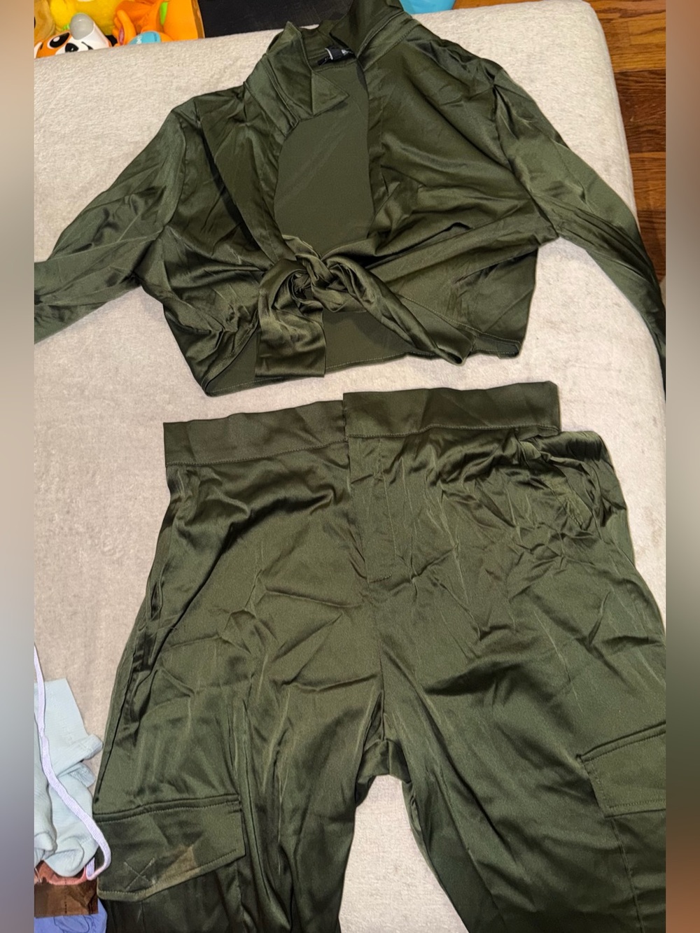 Fashion Nova Women's Olive Green Puffer Jacket Small NWT